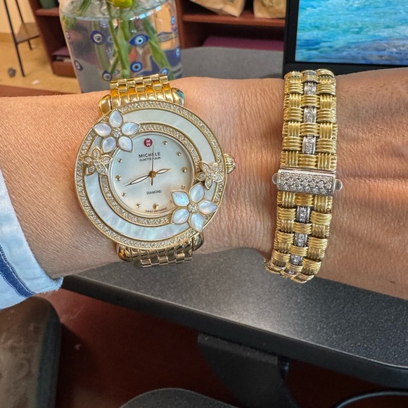 $6999 Michele Cloette Fleur Diamond Watch Limited Edition #0004/1000 - Picture 6 of 14